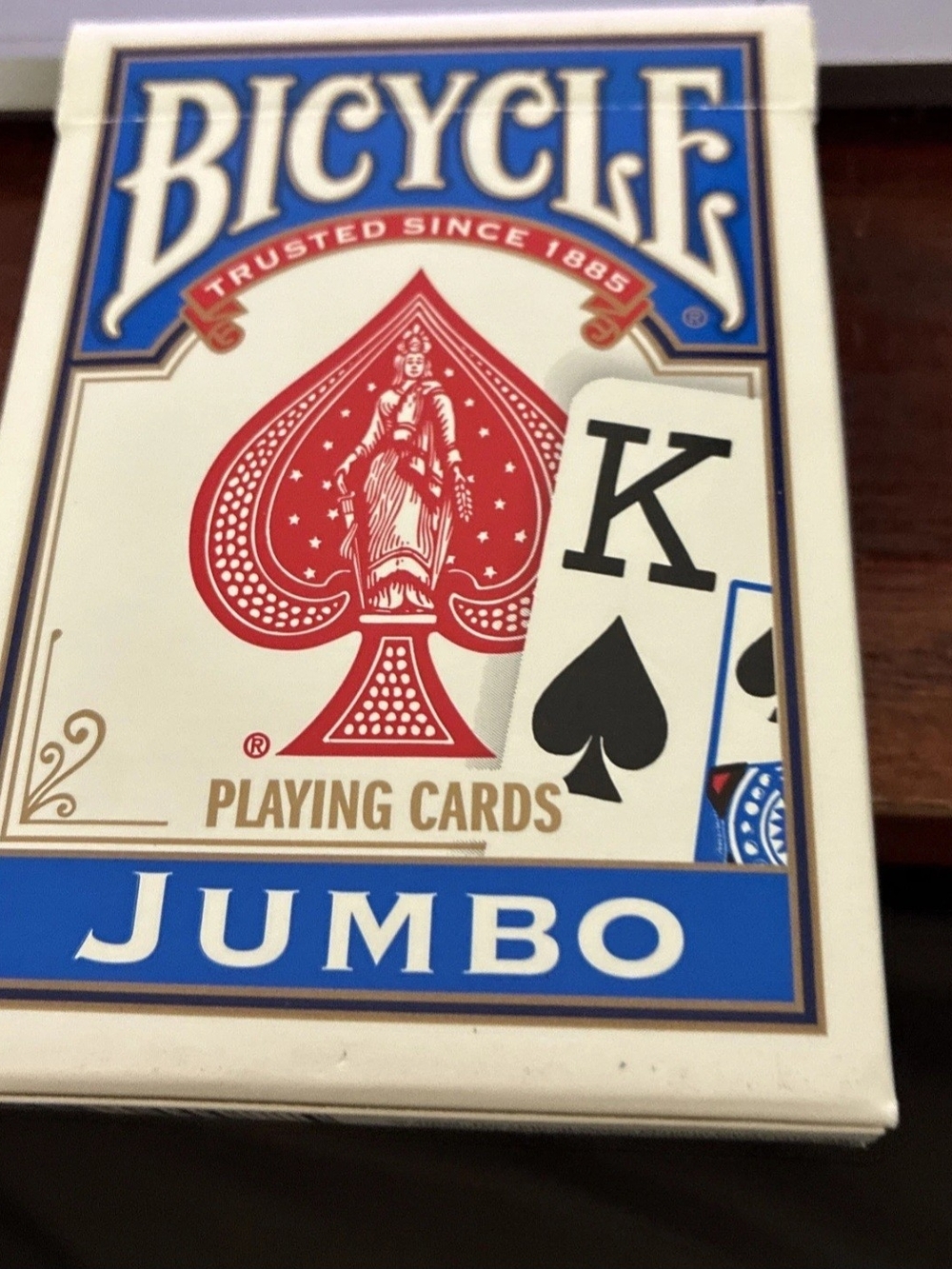 Bicycle Jumbo Index Playing Cards - Blue, Red and White Deck